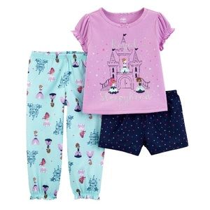 💗New 3pc Princess Pajamas Sets